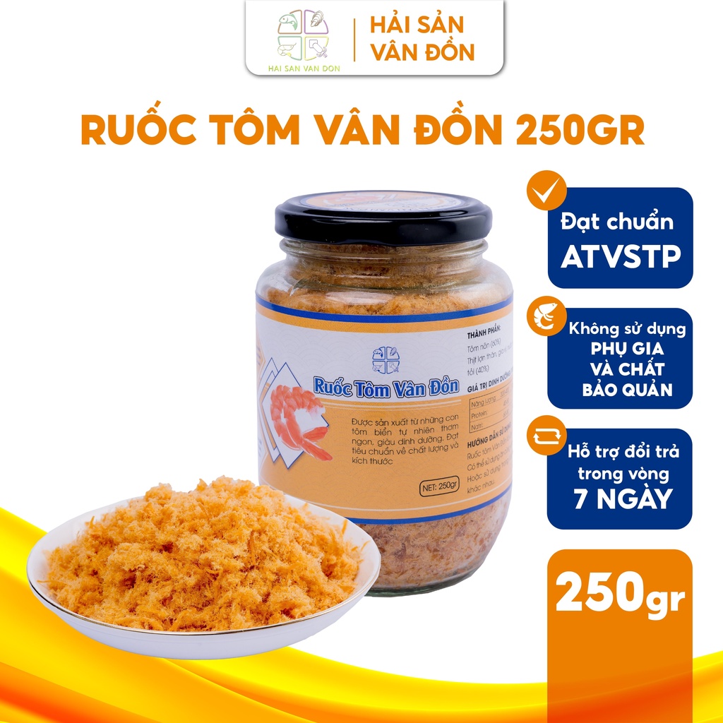 Ruốc Tôm Vân Đồn 250gr HẢI SẢN VÂN ĐỒN Làm Từ Tôm Biển Tự Nhiên, Giàu Dinh Dưỡng Không Chất Phụ Gia | BigBuy360 - bigbuy360.vn