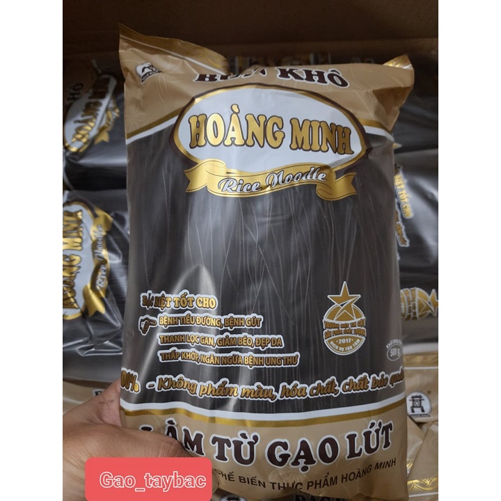 BÚN GẠO LỨT ĐEN giảm cân  HOANG MINH 500G,100% gạo lứt đen nguyên cám