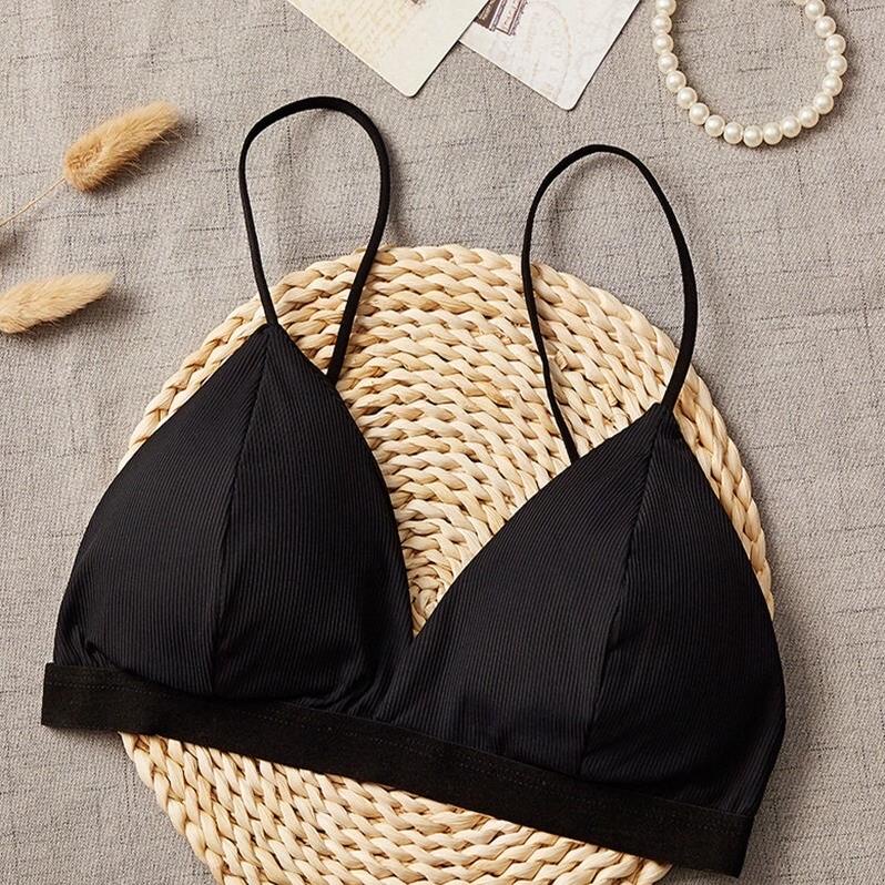 Áo Ngực Bra Thun Gân Màu Trơn Cho Nữ - Lady