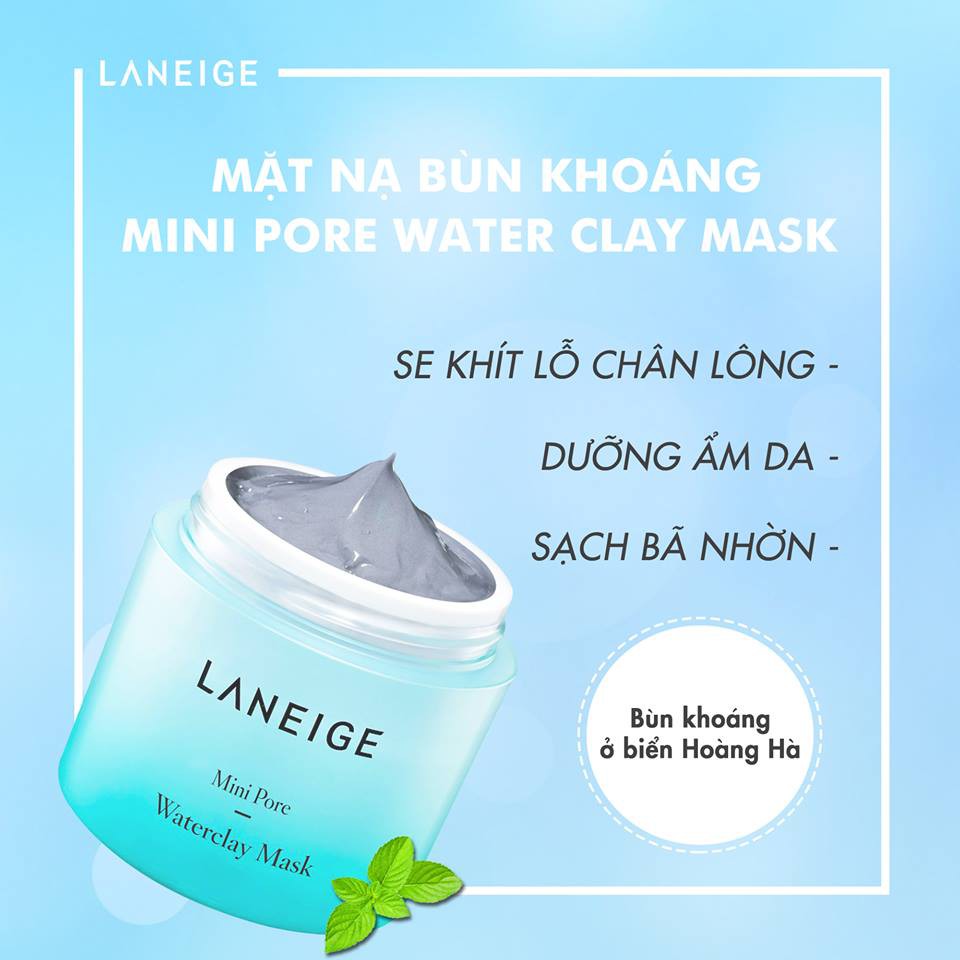 Mặt nạ đất sét se khít lỗ chân lông Laneige Mini Pore Waterclay Mask