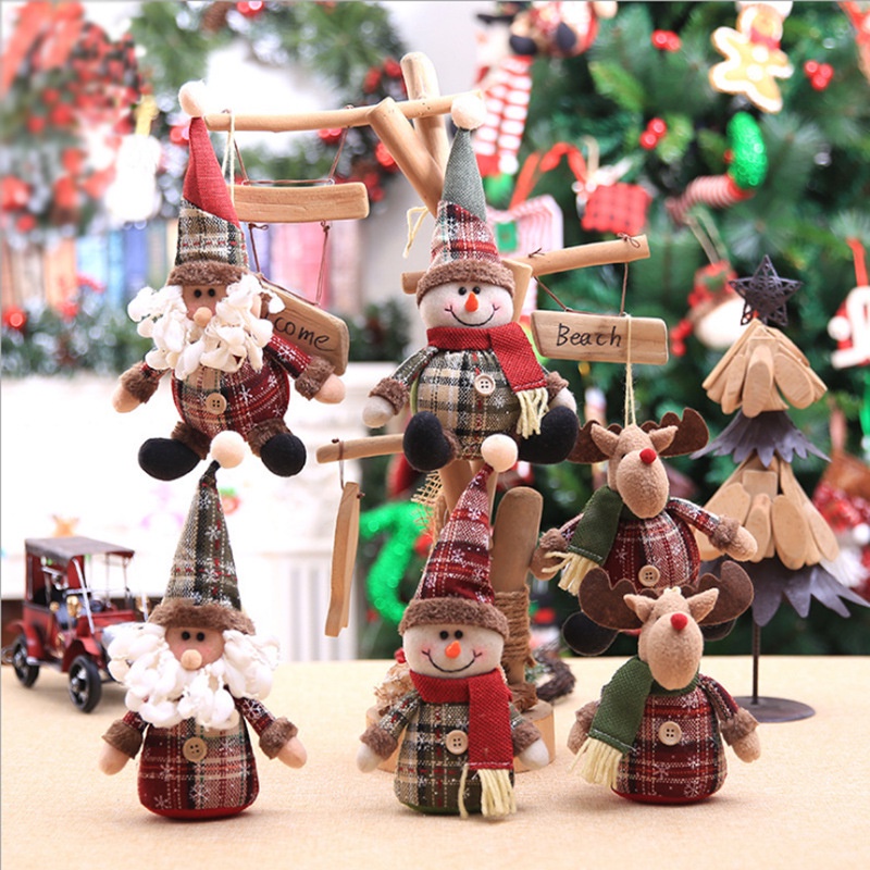 Búp bê nhồi bông trang trí giáng sinh dễ thương