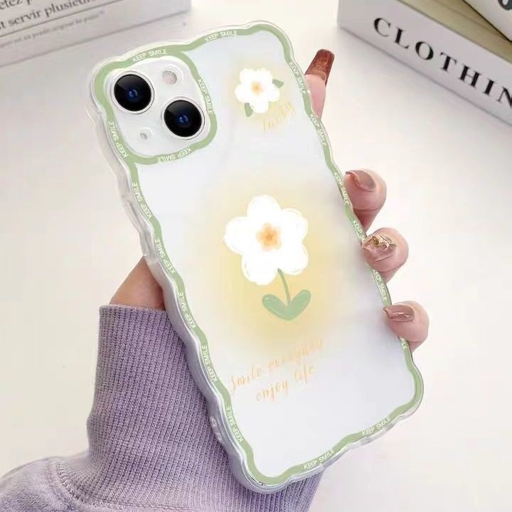 Ốp Điện Thoại Trong Suốt Họa Tiết Hoa Cho IPhone 13/12 Pro Max/11/ XS/ XR/ X/ 8/ 7/ 6/ Plus Mini
