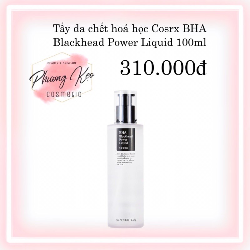 Dung Dịch Tẩy Tế Bào Chết Hoá Học Cosrx BHA Blackhead Power Liquid 100ml