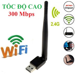 USB wifi- usb thu sóng wifi tốc độ cao 300Mbps bắt cực khỏe có ăn ten