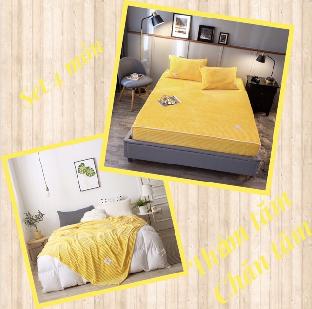Sét 4 món toàn bộ là nỉ nhung tăm loại1 dày đẹp