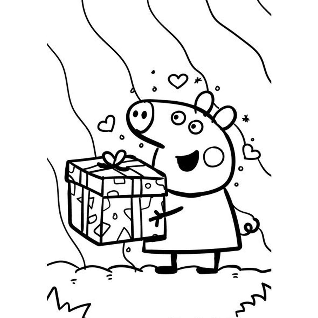 Bộ Tranh tô màu, màu nước PEPPA pig cho bé tập sáng tạo
