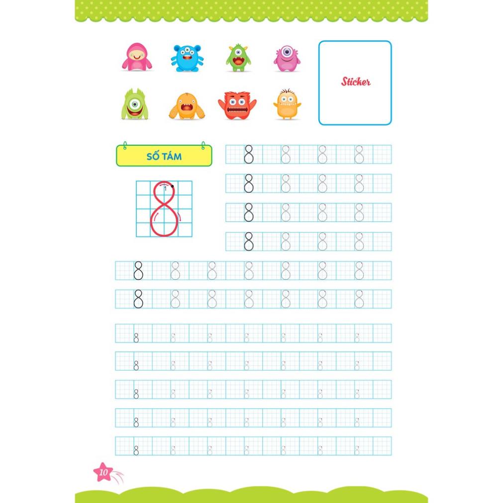 Sách Cùng khủng long học nét cơ bản quyển 2  bé gái