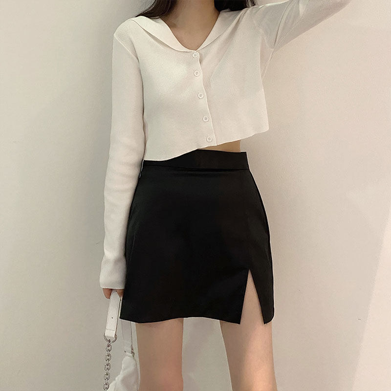 Xiaozhainv Chân Váy Chữ A Xẻ Tà Phong Cách Hàn Quốc Gợi Cảm Dành Cho Nữ | BigBuy360 - bigbuy360.vn