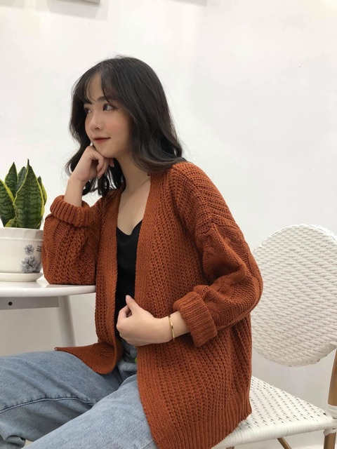 Áo Khoác Len Cardigan Vặn Thừng Loại Dày | BigBuy360 - bigbuy360.vn