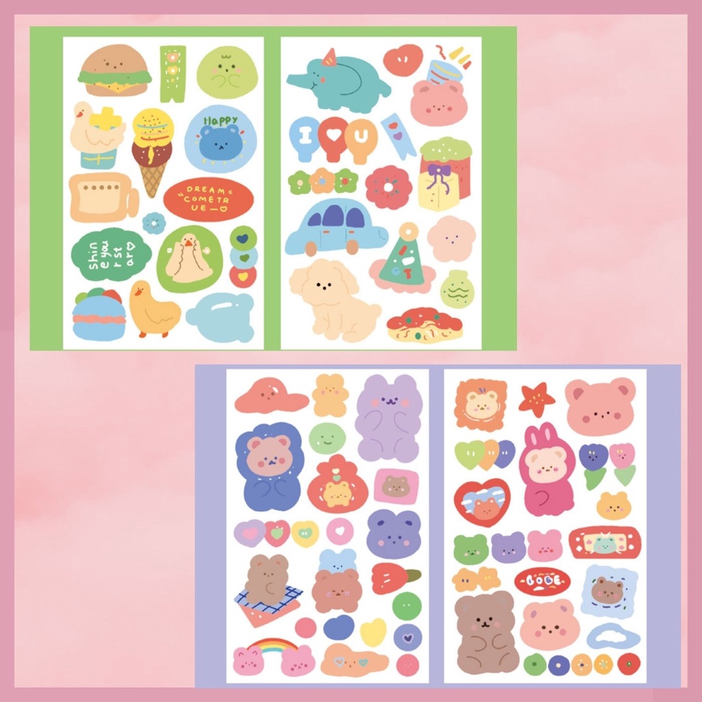 STICKER NHÃN DÁN HOẠT HÌNH CUTIE SIÊU XINH NHIỀU MẪU