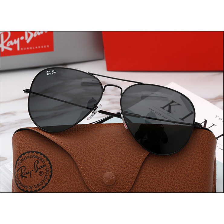 Rayban Kính Mát Gọng Kim Loại Phong Cách Cổ Điển