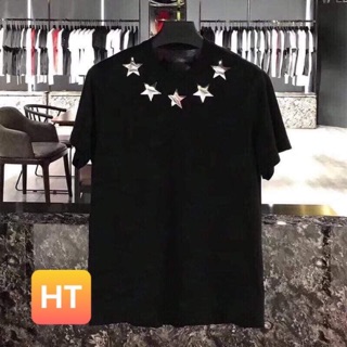 Áo thun ánh kim loại ngôi sao vòng cổ siêu đẹp