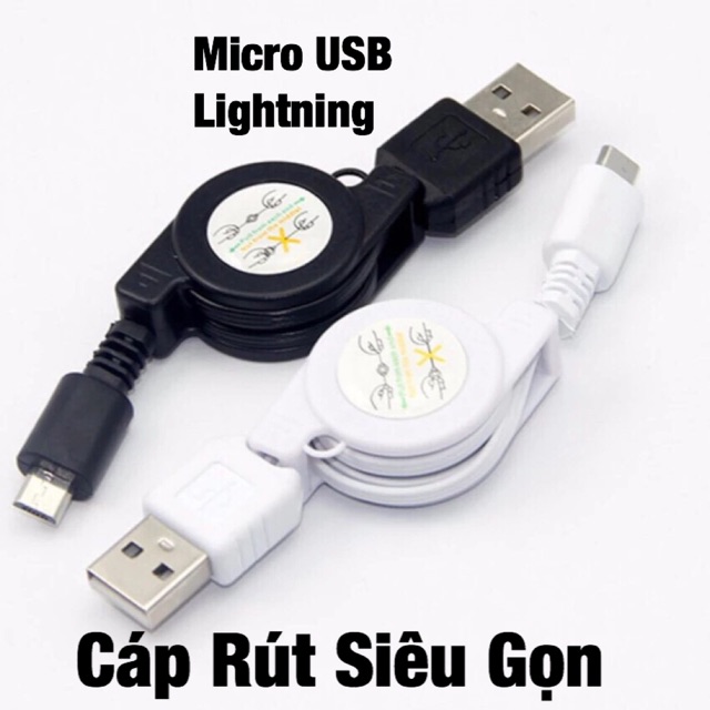Cáp Sạc Rút Tiện Lợi iPhone Lightning Micro