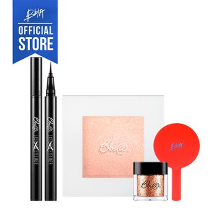 Combo Bộ Trang Điểm Mắt- Kẻ Mắt Nước 0.6g +Highlighter Bắt Sáng 01 8g+ Pigment Nhũ mắt 1.8g+ Gương - Bbia Official Store