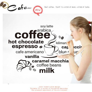 [HCM] Decal trang trí quán cà phê - trang trí Coffee - tách cà phê decalhcm