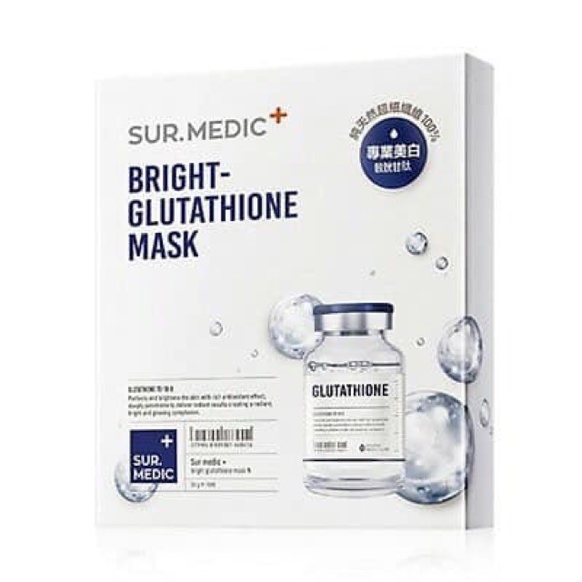 MẶT NẠ Dưỡng Trắng Da Chuyên Sâu Sur.Medic+ Bright Glutathione Mask 30g