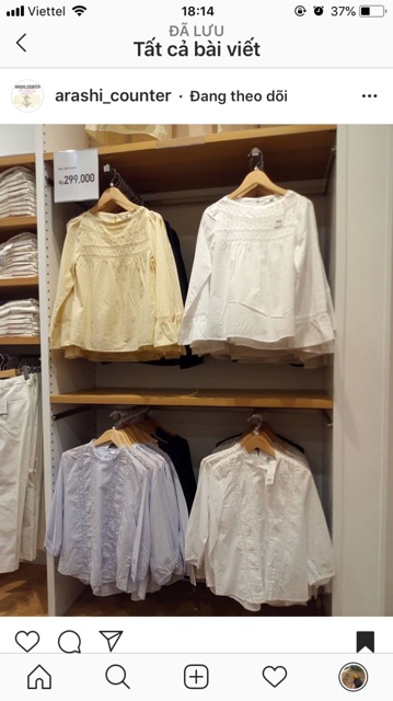 Áo vàng nhạt uniqlo authentic