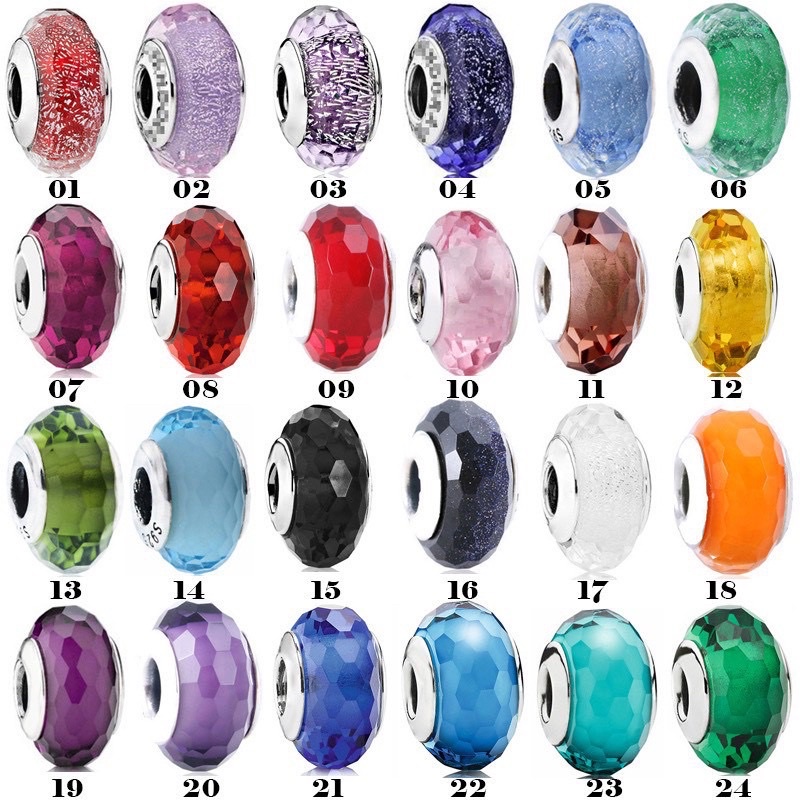 Charm đá nhiều màu Pan bạc S925