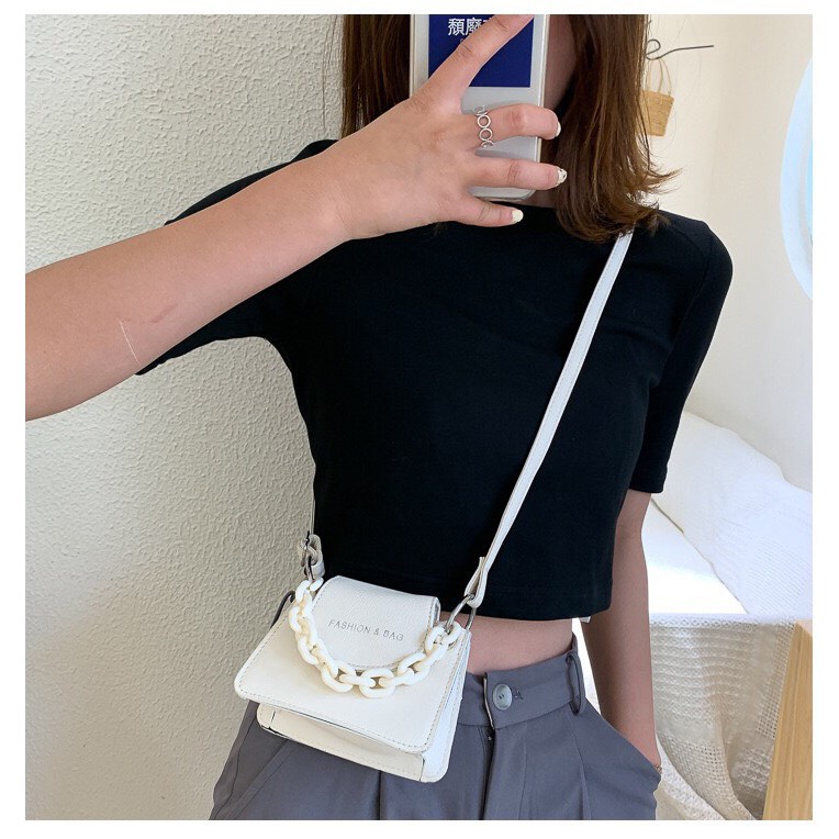 Túi đeo chéo nữ  𝑭𝑹𝑬𝑬𝑺𝑯𝑰𝑷  Túi xách nữ mini phối màu Fashion &amp; Bag TD13