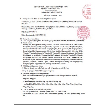 Sữa DINH DƯỠNG BOLD MILK PEDIA COLOSTRUM 900G