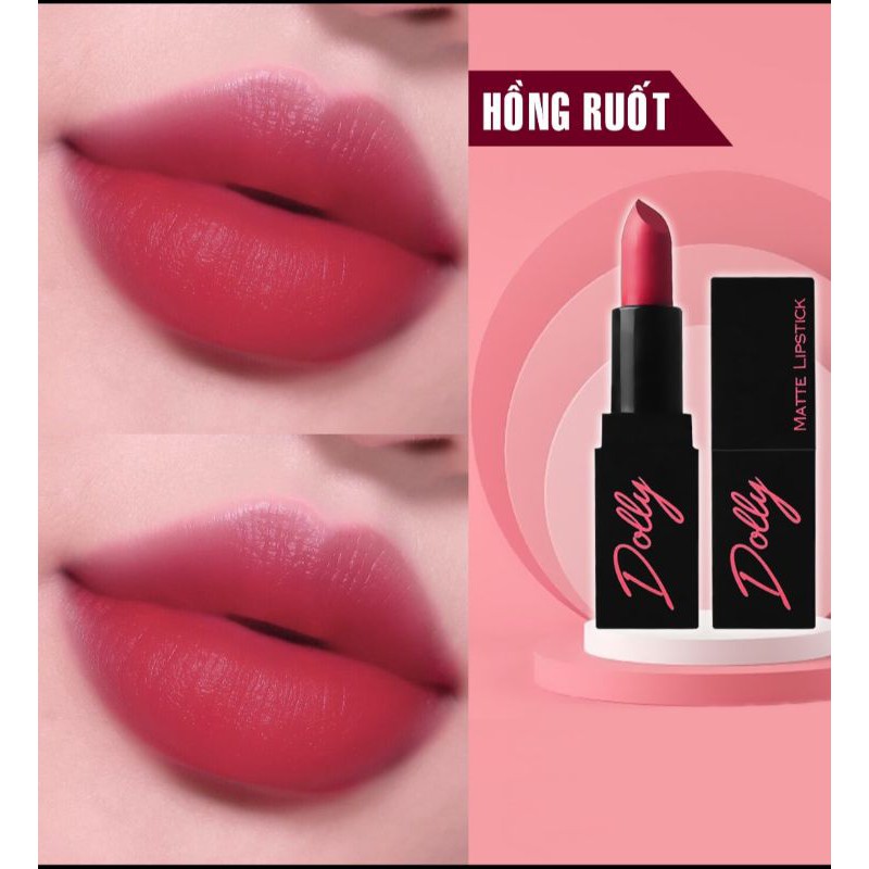 [Hồng Ruốc ] Son Sáp Phủ Phấn Dolly Không Chì Màu Hồng Ruốc | BigBuy360 - bigbuy360.vn
