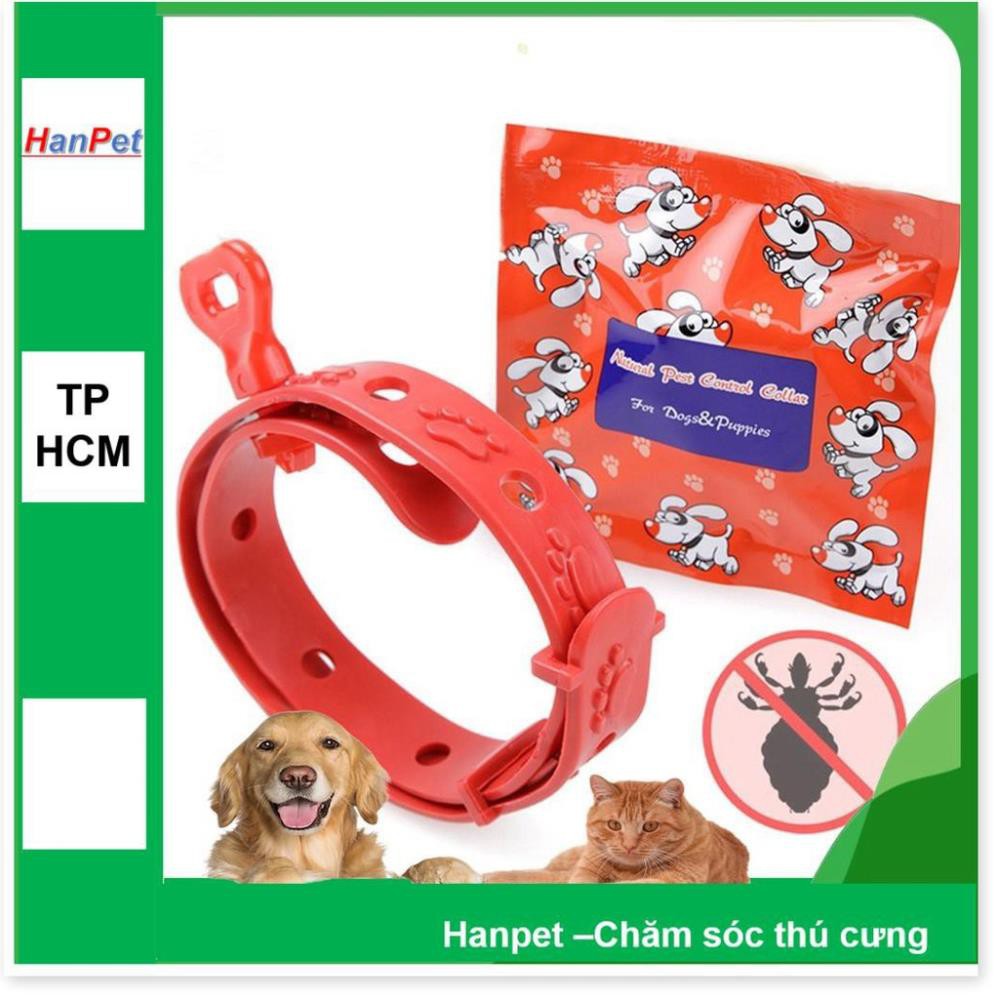 Hanpet.GV- LN - Vòng chống rận - 19k chống ve bọ chét hiệu quả 4 tháng cho chó mèo thú cưng vòng đeo cổ chống ve rận