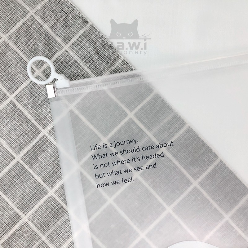 [LƯU TRỮ] Túi nhựa đựng hồ sơ (A4) họa tiết Động Vật dễ thương, không thấm nước, có khóa kéo.