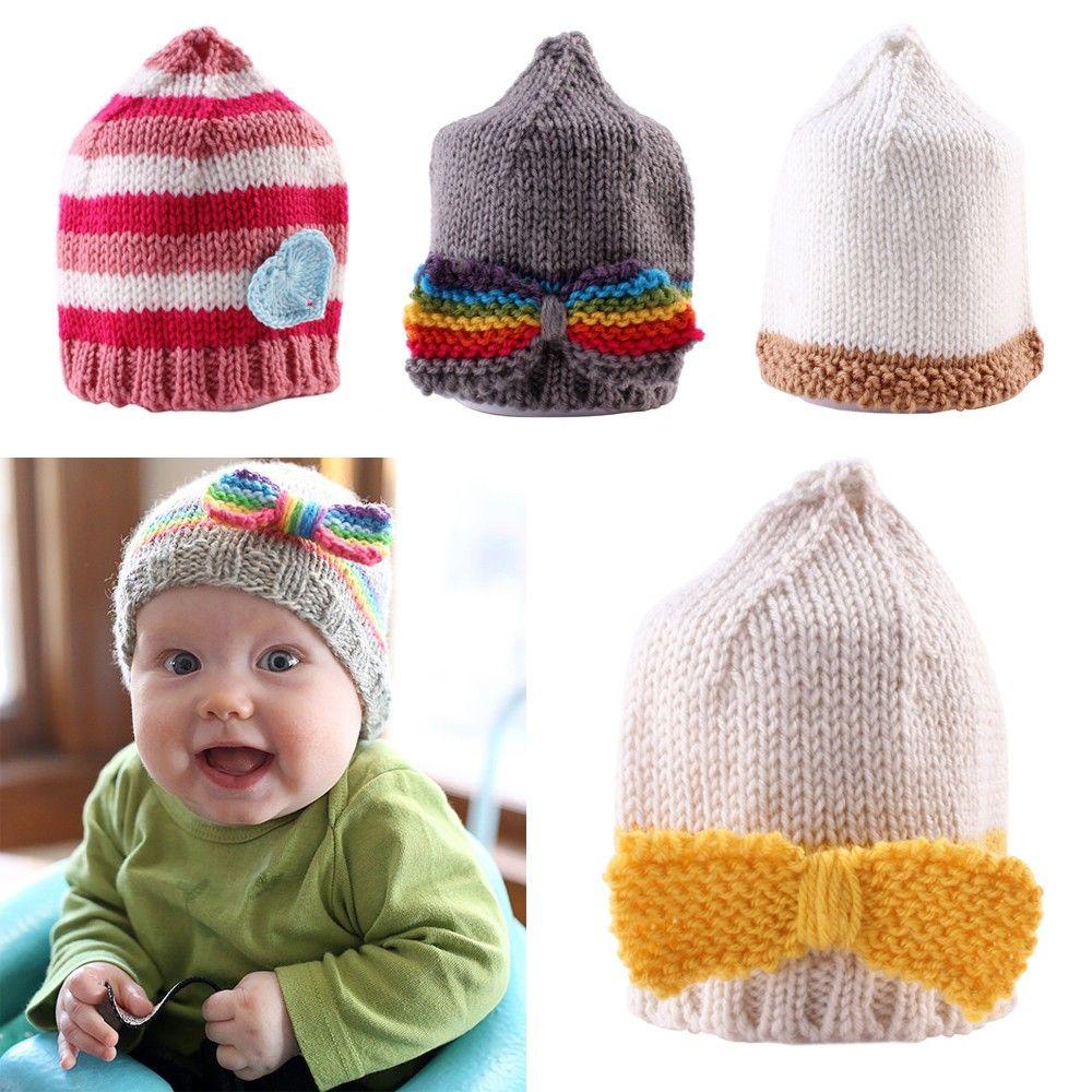 Mũ Len Đan Móc Nhiều Màu Cho Bé