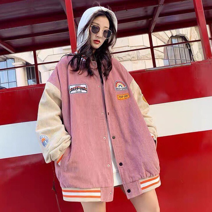 Áo Khoác Nam Nữ, Áo Khoác Bomber Nhung Gân Cầu Vồng 2 Màu Hàng Đẹp | BigBuy360 - bigbuy360.vn