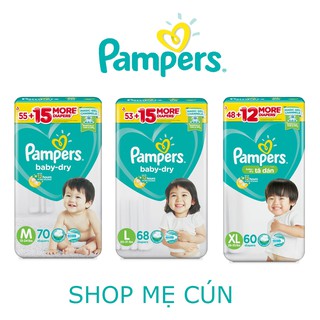 Tã dán pampers m70/l68/xl60