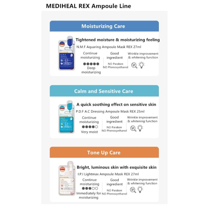Mặt nạ MEDIHEAL tinh chất Ampoule EX dưỡng da | BigBuy360 - bigbuy360.vn