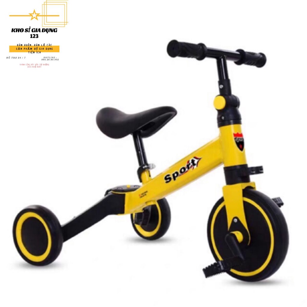 Xe đạp ba bánh đa năng kiêm luyện chân Happy baby& SPORT xe thăng bằng cho bé