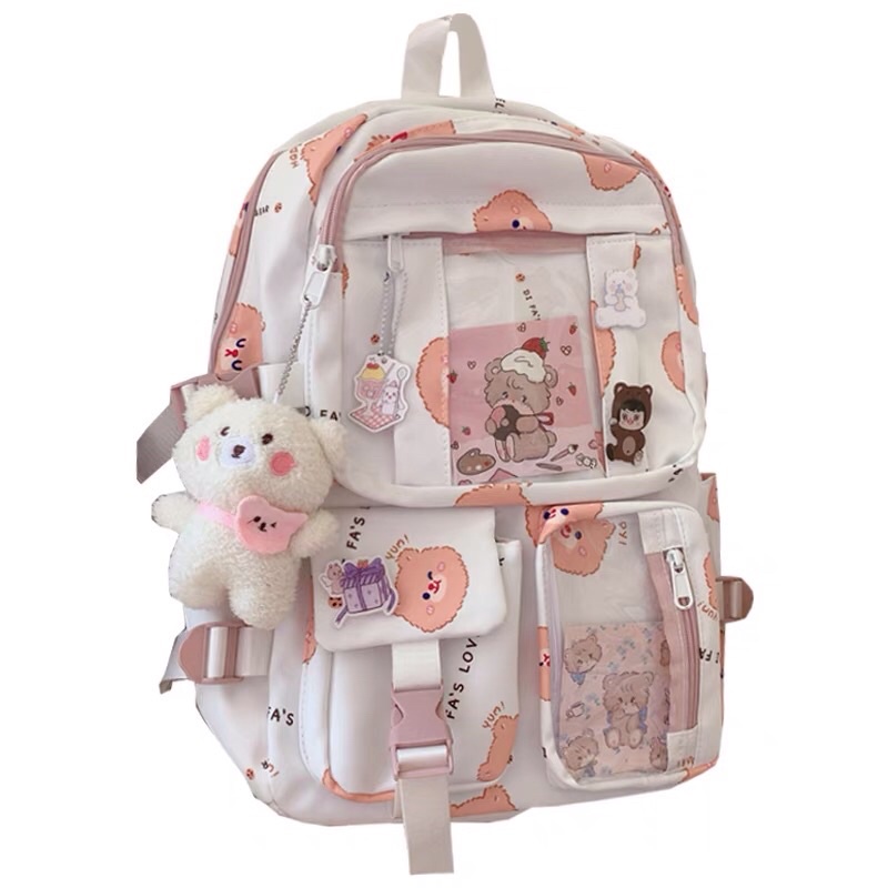 Balo cặp sách đi học siêu cute ulzzang hình con gấu dễ thương Order 2 tuần Trang Xuka