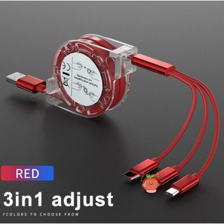Dây cáp sạc nhanh chia 3 cổng USB Type C + Lightning + Micro USB