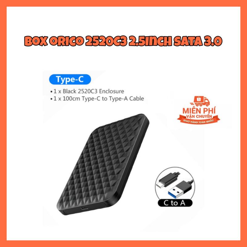 Box ổ cứng 2.5" Orico Sata 3.0 - Dùng cho HDD,SSD - Tốc độ cao
