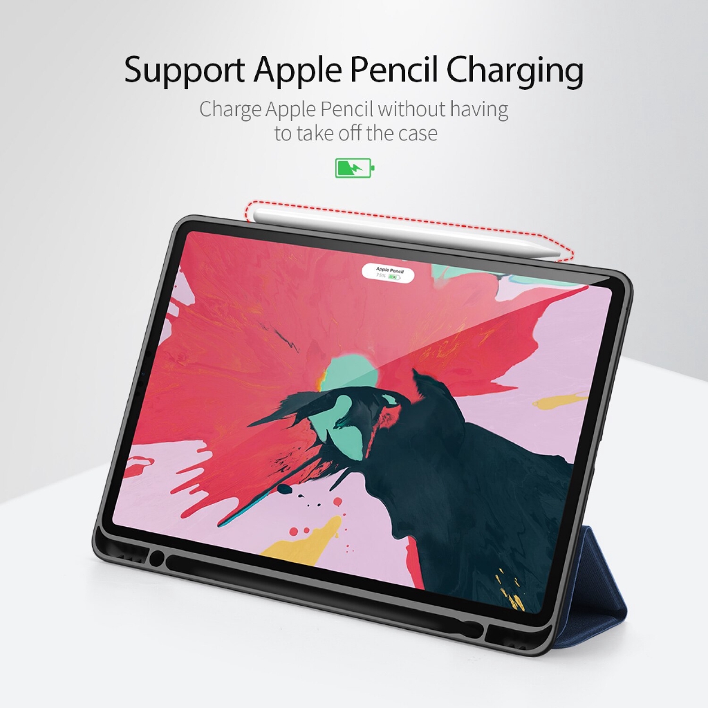 Smart PU Leather Case for iPad Pro 12.9 11 2020 Stand Cover for ipad Pro 12.9 11 2020 with Pencil Holder Auto Wake/Sleep | BigBuy360 - bigbuy360.vn