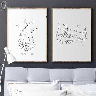 Tranh Vải Treo Tường Trang Trí Nội Thất Hình Trắng Đen Độc Đáo