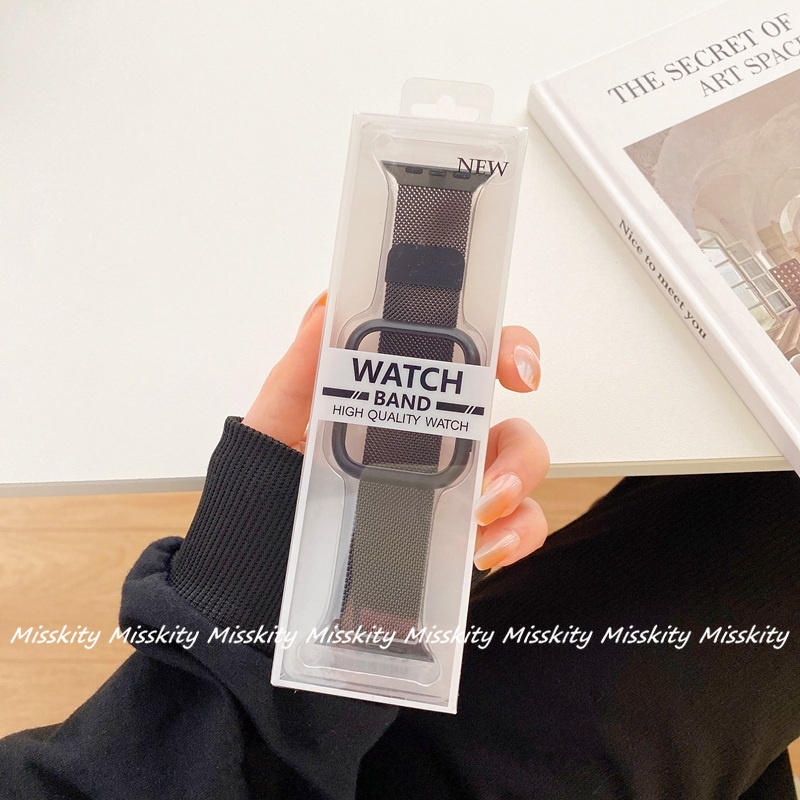 Dây Đồng Hồ Đeo Tay 2 Trong 1 Bằng Thép Không Gỉ Dành Cho Aple Watch 7 Band 45mm 41mm 42mm 40mm 44mm Series 6 3 4 5 SE 6
