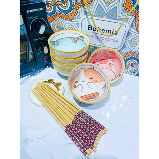 🥣🥢 set bát kèm đũa bohemia 🥣🥢