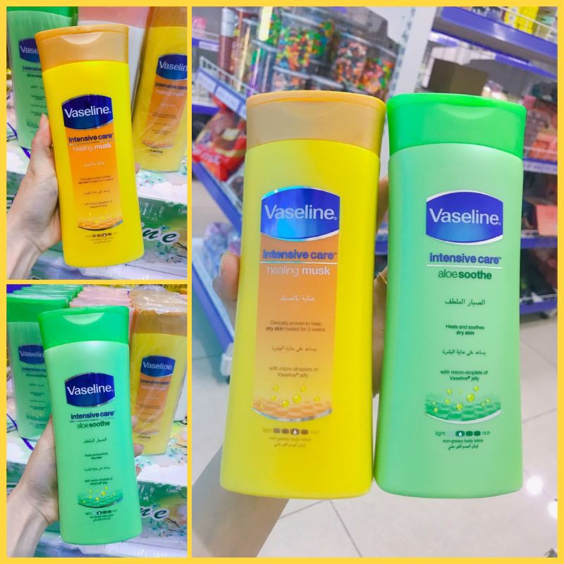 Kem dưỡng ẩm trắng da body vaseline 400ml thái lan