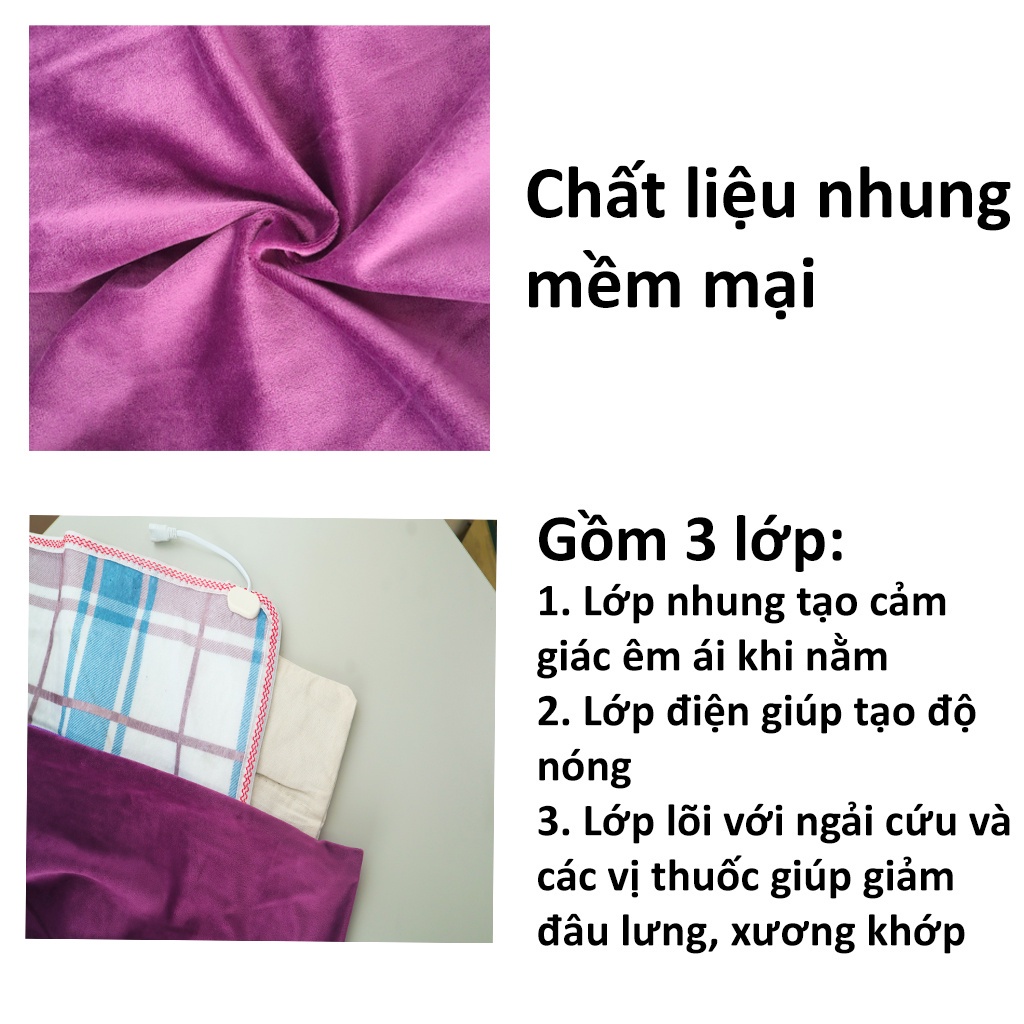 Thảm ngải cứu, Đệm sưởi ngải cứu đông y Trung Quốc, Điều trị đau vai gáy, nhức mỏi xương khớp, chính hãng