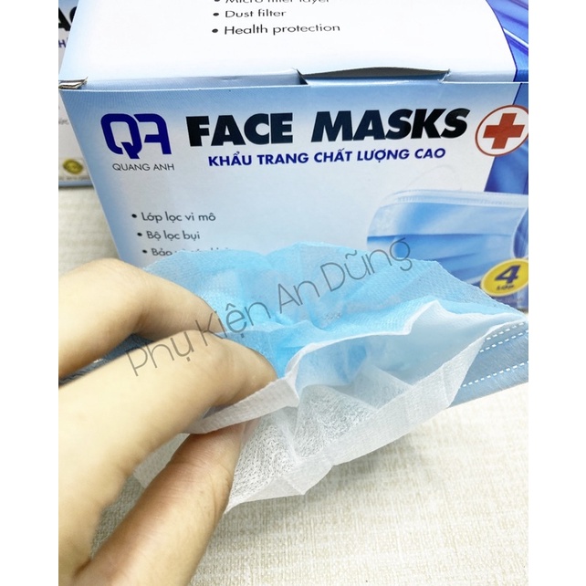 Khẩu Trang Y Tế Cao Cấp 4 Lớp QA Face Masks Hộp 50 Cái