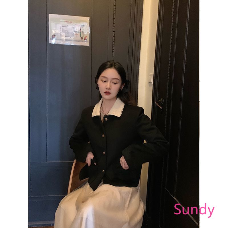 Đầm dài tay cổ V phong cách Pháp cổ điển thanh lịch nữ tính | BigBuy360 - bigbuy360.vn