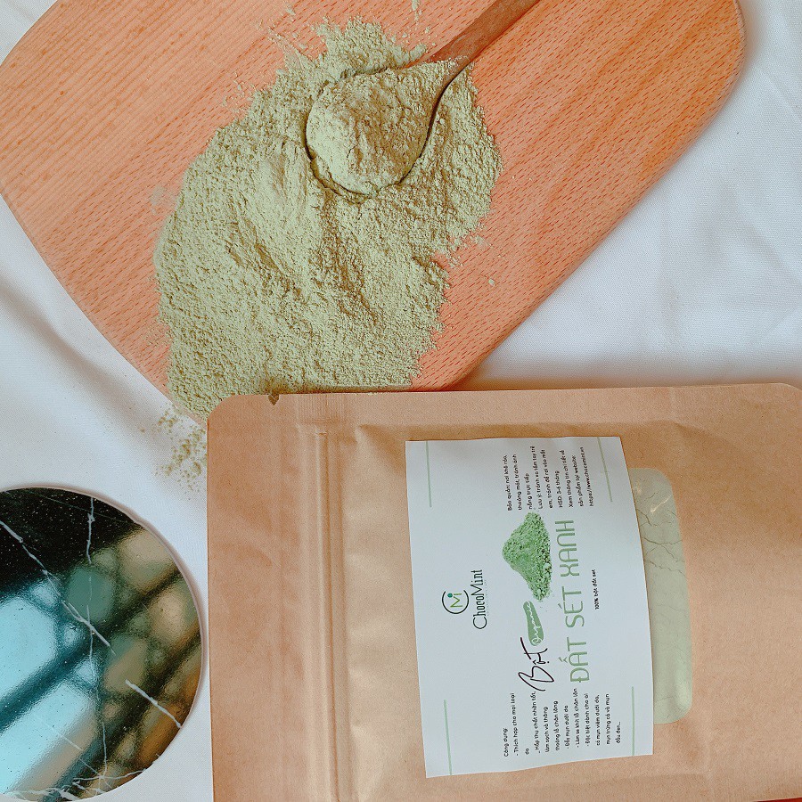 BỘT ĐẤT SÉT XANH HANDMADE - GIẢM MỤN, GIẢM NHỜN, TẨY TẾ BÀO CHẾT (100GR) | BigBuy360 - bigbuy360.vn