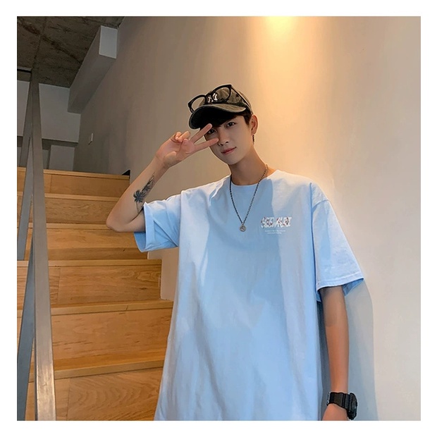 Áo thun unisex, áo phông tay lỡ from rộng chất liệu cotton mát in hình chữ SIEWARI