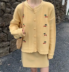 Áo Khoác Cardigan Cổ Chữ V Phong Cách Hàn Quốc Thời Trang Nữ | BigBuy360 - bigbuy360.vn