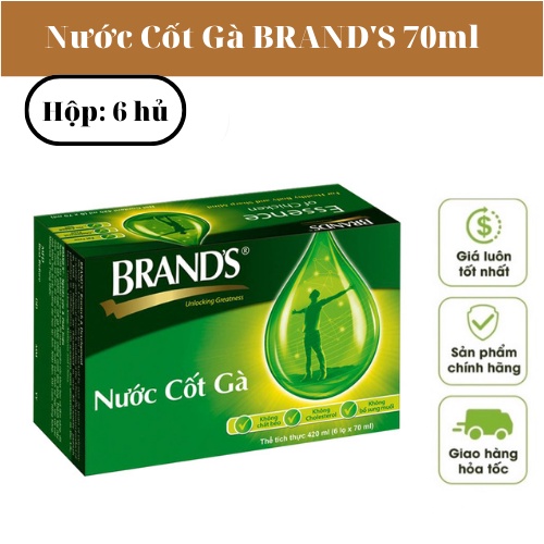 Nước Cốt Gà Brand's 70 ml (6 hủ) Thái lan date mới
