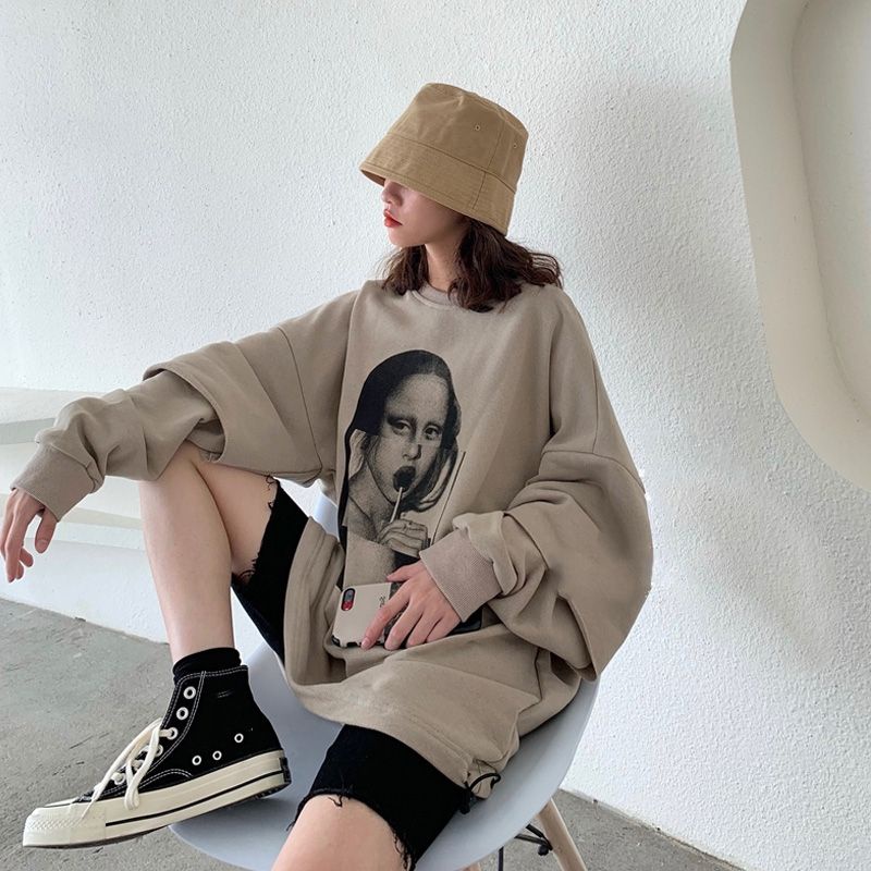 Áo Sweater Unisex Monalisa Chất Nỉ Da Cá