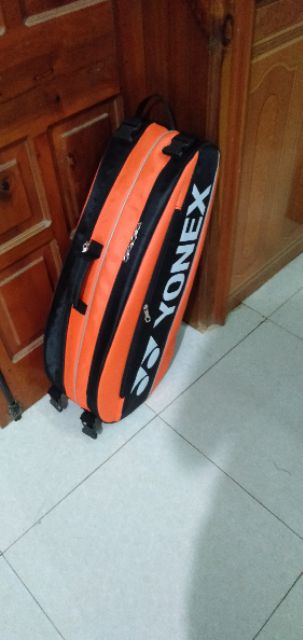 Bao vợt cầu lông 2 ngăn chính màu cam