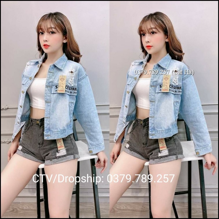 Áo khoác jean nữ BB cao cấp form dưới 58Kg Nice To You BB79